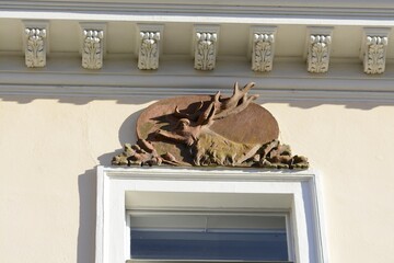 Deer Basrelief Over The Window