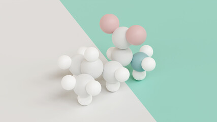 Leucine (l-leucine, Leu, L) amino acid molecule.