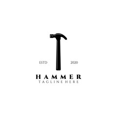 hammer logo vector illustration design