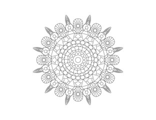Mandala. Decorative element, flower, ornament. Vector illustration.
