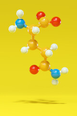 Glutamine (l-glutamine, Gln, Q) amino acid molecule.