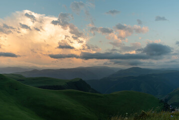 Mountain sunrise sea of ​​clouds