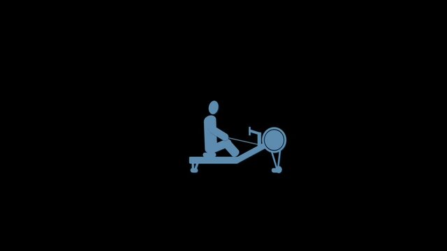 Loopable Animated Rower created in Apple Motion with a black background to enable simple luma keying