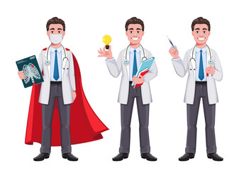 Handsome cheerful male doctor