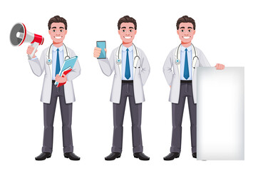 Handsome cheerful male doctor