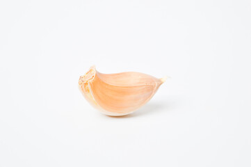 Fresh garlic isolated on white background. 