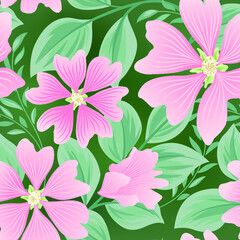 Flower seamless summer pattern. Floral garden tile background. Holiday stylish wallpaper with flowers