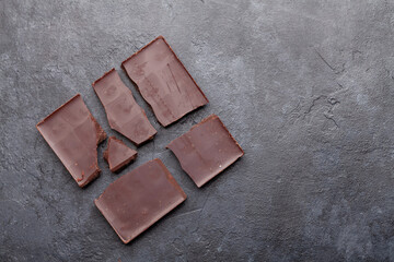 Broken chocolate bar