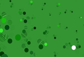 Light Green vector template with circles.