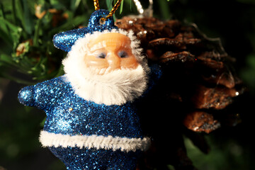 Christmas decoration on a pine tree