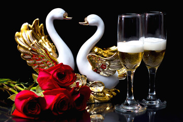 celebration wine love and roses