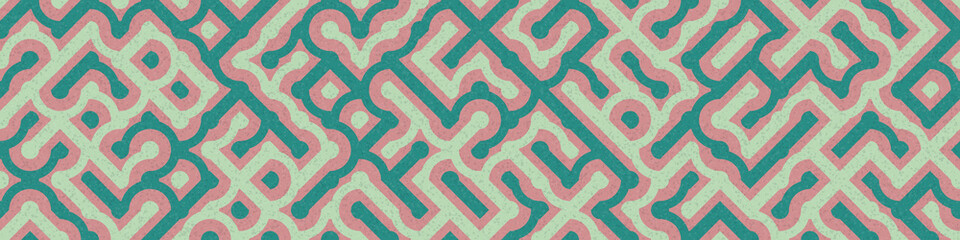 Fototapeta premium Abstract Geometric Pattern generative computational art illustration