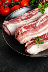 ribs raw pork grilled meat barbecue cook snack ready to eat on the table snack ingredient top view copy space for text food background rustic