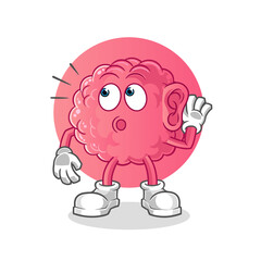 brain eavesdropping vector. cartoon character