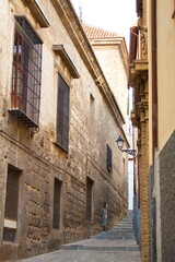 Fototapeta na wymiar Beautiful old buildings in the Albaizín neighborhood of Granada