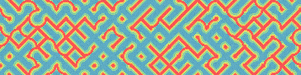 Abstract Geometric Pattern generative computational art illustration