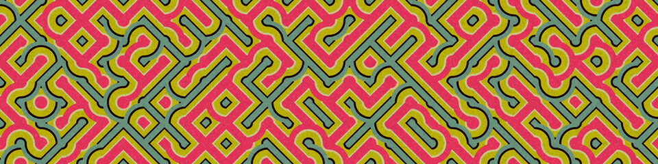 Abstract Geometric Pattern generative computational art illustration