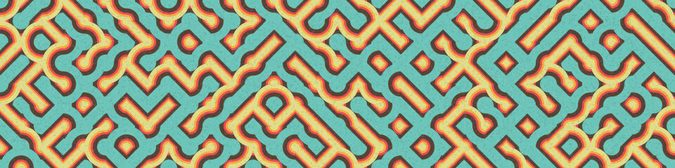 Abstract Geometric Pattern generative computational art illustration