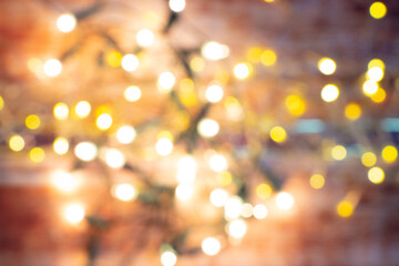 golden blurred lights for bokeh background, christmas background