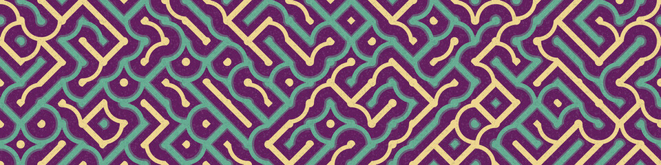 Abstract Geometric Pattern generative computational art illustration