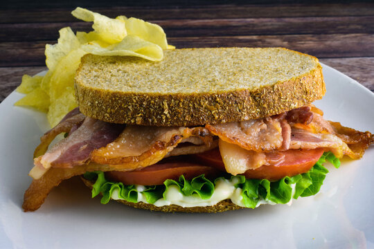 baconlettuce and tomato sandwich