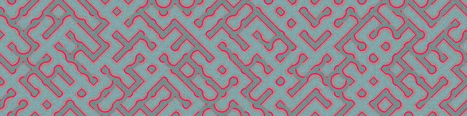 Abstract Geometric Pattern generative computational art illustration