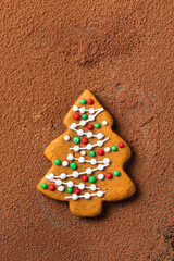 gingerbread cookies christmas baked goods with spices new year on the table meal snack ingredient top view copy space for text food background rustic