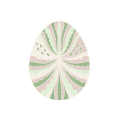 Stylized Easter egg with ornaments.