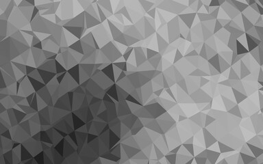 Light Silver, Gray vector triangle mosaic texture. Modern geometrical abstract illustration with gradient. Completely new template for your business design.