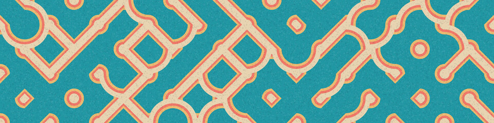 Abstract Geometric Pattern generative computational art illustration