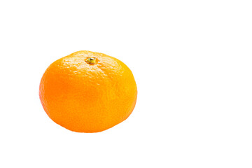 Ripe orange tangerine on a white background, isolate. Citrus, fruit, juice, health, aroma of Christmas and new year.