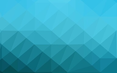 Light BLUE vector triangle mosaic texture. Shining illustration, which consist of triangles. Textured pattern for background.