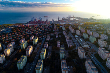 sunset ariel ıstanbul 