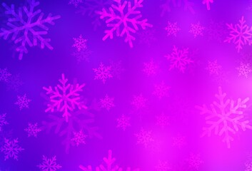 Light Purple, Pink vector pattern in Christmas style.