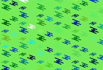 Light Green, Yellow vector template with repeated sticks.