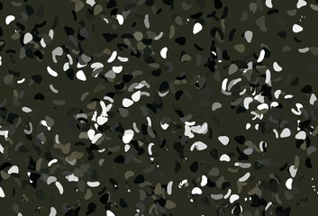 Light black vector pattern with chaotic shapes.