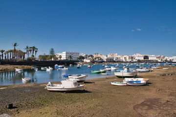 Fototapeta na wymiar view of the Charco area, in Arrecife Canary Islands, Lanzarote.