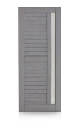 Wooden door isolated on white background. Plastic door