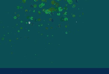 Light Green vector texture with abstract forms.