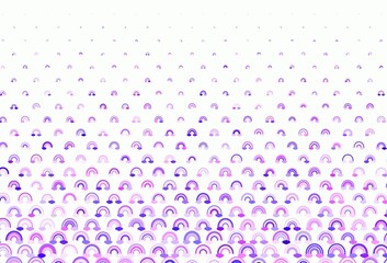 Light Pink, Blue vector template with rainbow signs.