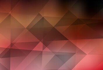 Light Red, Yellow vector polygonal template.