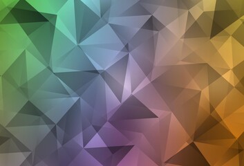 Light Multicolor vector shining triangular backdrop.