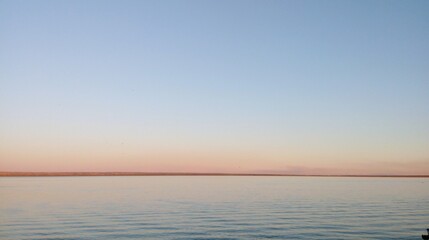 sunset over the lake 