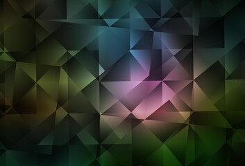 Dark Multicolor vector polygonal pattern.