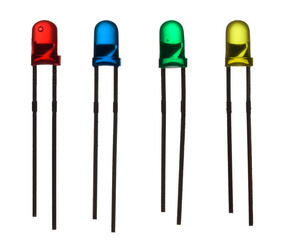 Light-emitting diode. LEDs. Close-up, isolate.