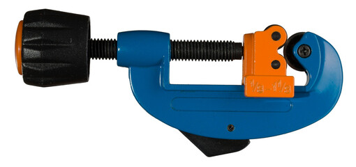pipe cutter blue tool isolated on white background