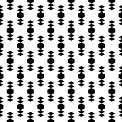 Seamless pattern. Geometrical backdrop. Quadrangular, hexagonal shapes wallpaper. Polygons motif. Rhombuses, hexagons ornament. Geometric background. Digital paper, textile print, abstract. Vector