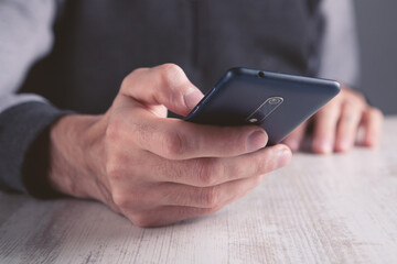 Man using his mobile phone