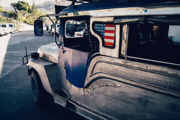 a military vehicle on the road
