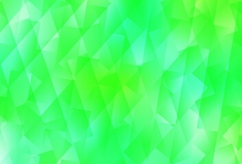 Obraz premium Light Green, Yellow vector background in polygonal style.